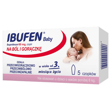 Ibufen Baby 60 mg, suppositoires à partir de 3 mois, 5 unités