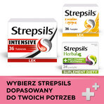 Strepsils Junior 1,2 mg + 0,6 mg, sin azúcar, sabor fresa, 24 pastillas para chupar