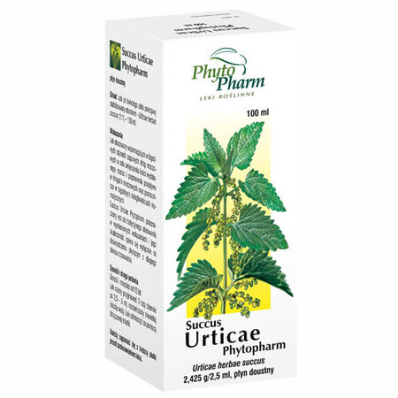 Succus Urticae Phytopharm 2.425 g/ 2.5 ml, liquide oral, 100 ml