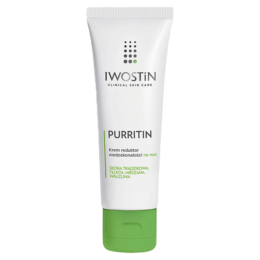 Iwostin Purritin, imperfectieverminderende nachtcrème, 40 ml