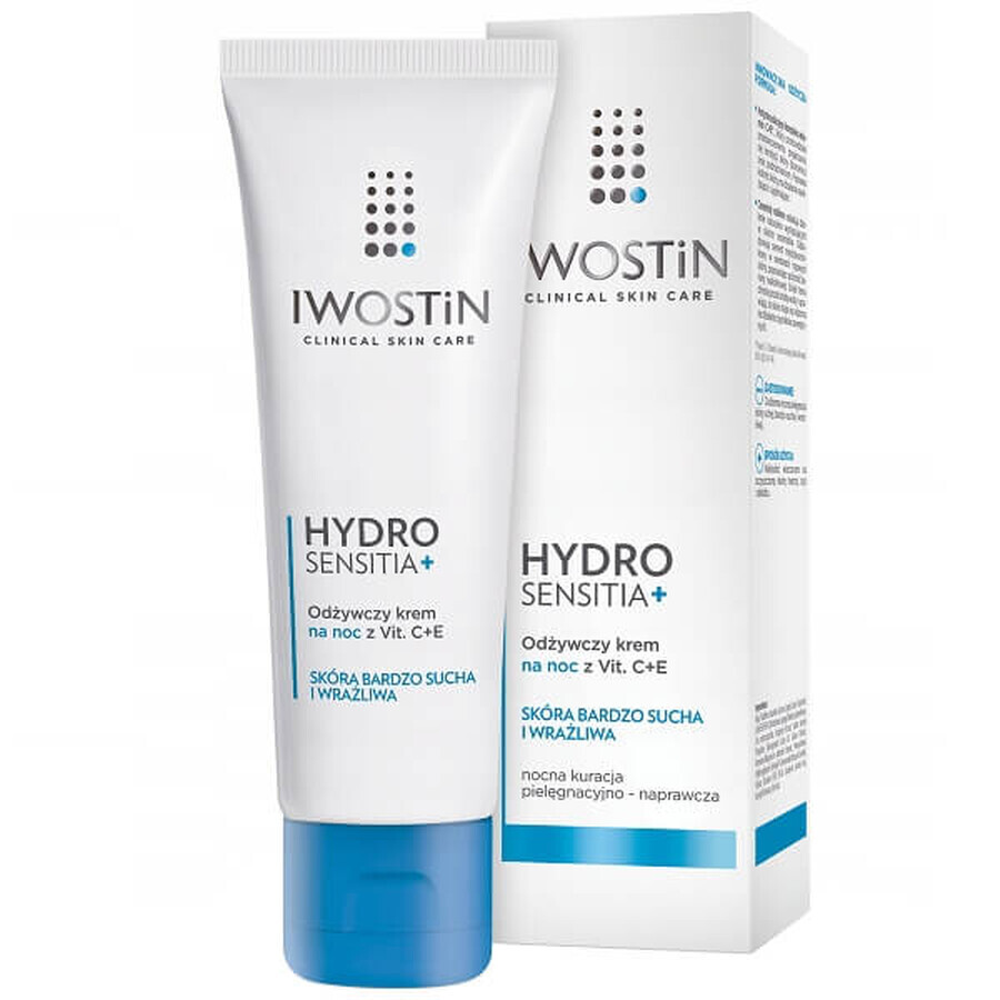 Iwostin Hydro Sensitia, voedende nachtcrème met vitamine C+E, 50 ml