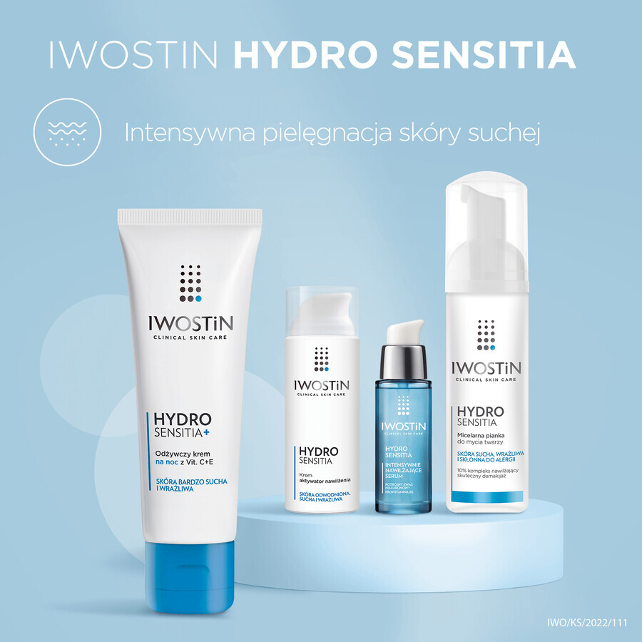 Iwostin Hydro Sensitia, voedende nachtcrème met vitamine C+E, 50 ml