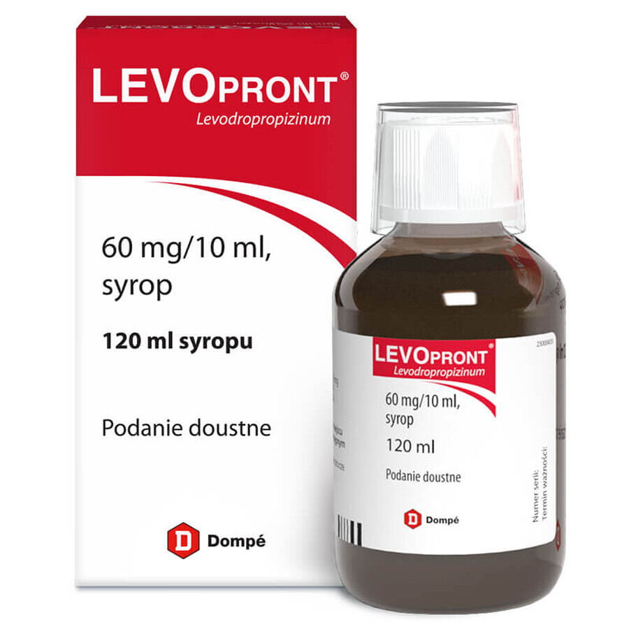 Levopront 60 mg/ 10 ml, siroop, 120 ml