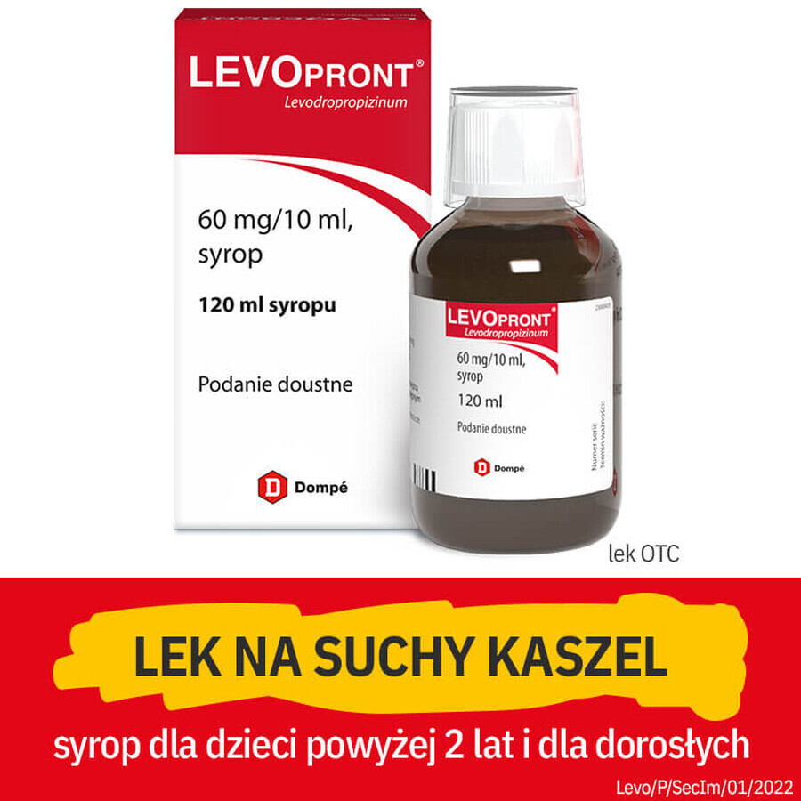 Levopront 60 mg/ 10 ml, siroop, 120 ml