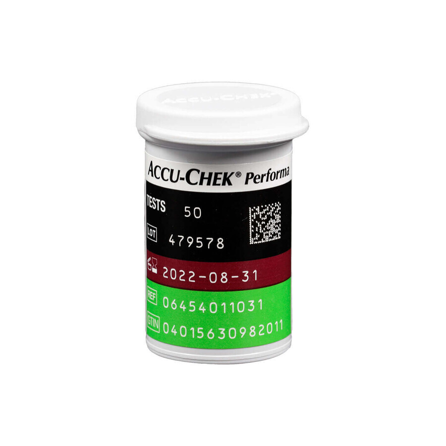 Accu-Chek Performa, meter teststrips, 50 stuks