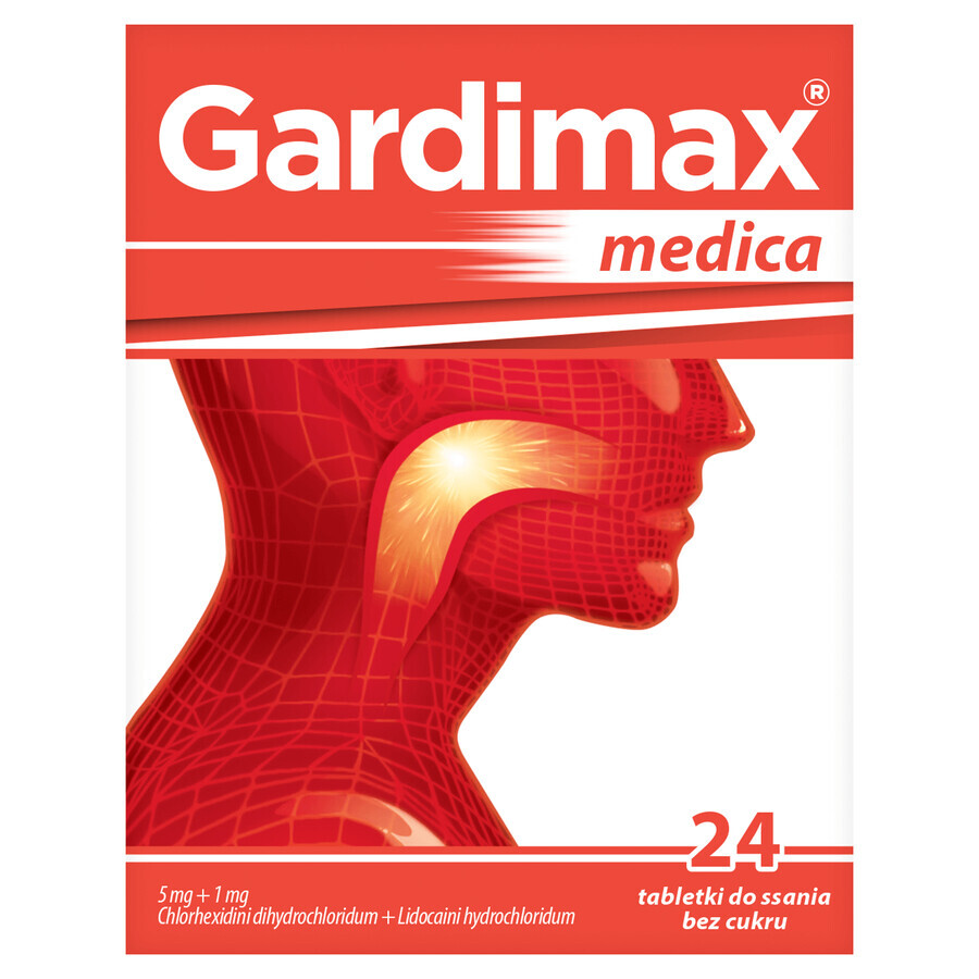 Gardimax Medica 5 mg + 1 mg, 24 pastiluțe