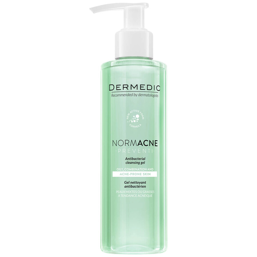 Dermedic NormAcne Preventi, antibacterial cleansing gel, oily, combination and acne-prone skin, 200 ml