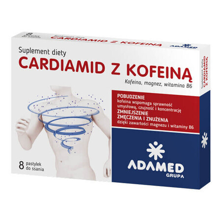 Cardiamid met cafeïne, 8 zuigtabletten