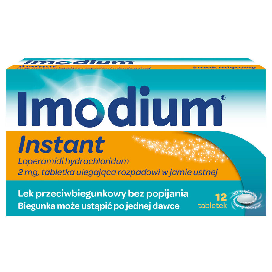 Imodium Instant 2 mg, 12 oraal disintegrerende tabletten