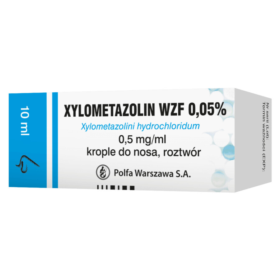 Xilometazolina WZF 0,05%, gocce nasali, soluzione, 10 ml