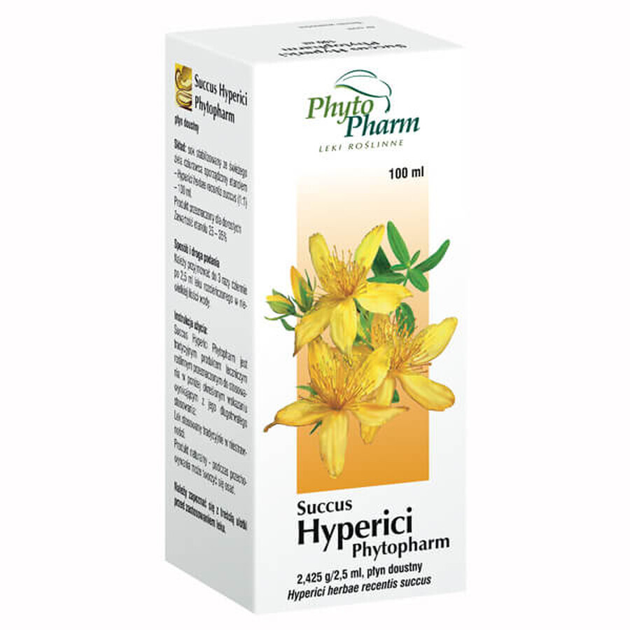 Succus Hyperici Phytopharm 2,425 g/ 2,5 ml, Flüssigkeit zum Einnehmen, 100 ml