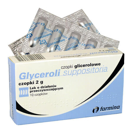 Farmina Glyceroli Suppositoria 2 g, Glycerin-Zäpfchen, 10 Stück