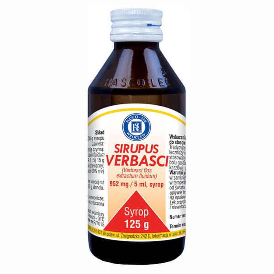 Sirupus Verbasci 952 mg/ 5 ml, siroop, 125 g