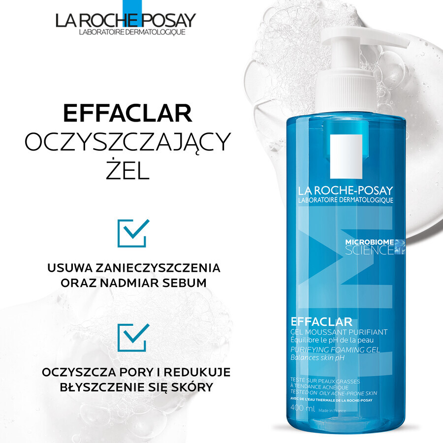 La Roche-Posay Effaclar, reinigingsgel voor de vette en gevoelige huid, 400 ml