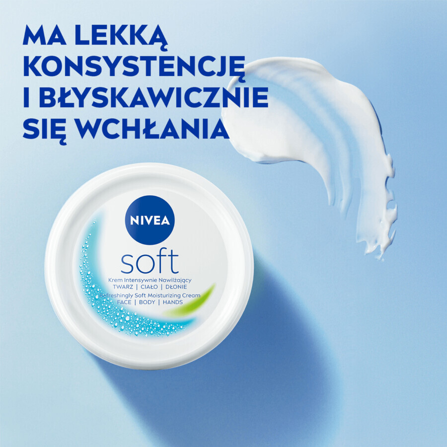 Nivea Soft, cremă hidratantă intensivă, 200 ml