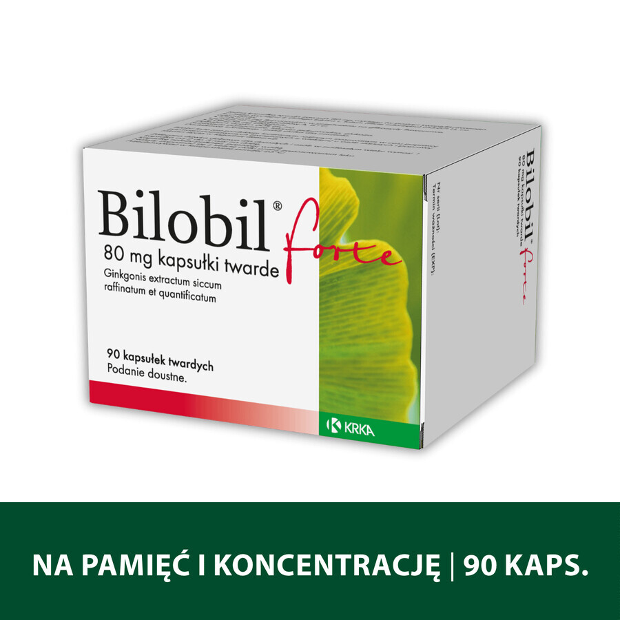 Bilobil Forte 80 mg, 90 capsules