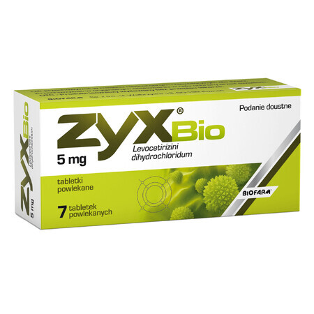 Zyx Bio 5 mg, 7 filmomhulde tabletten