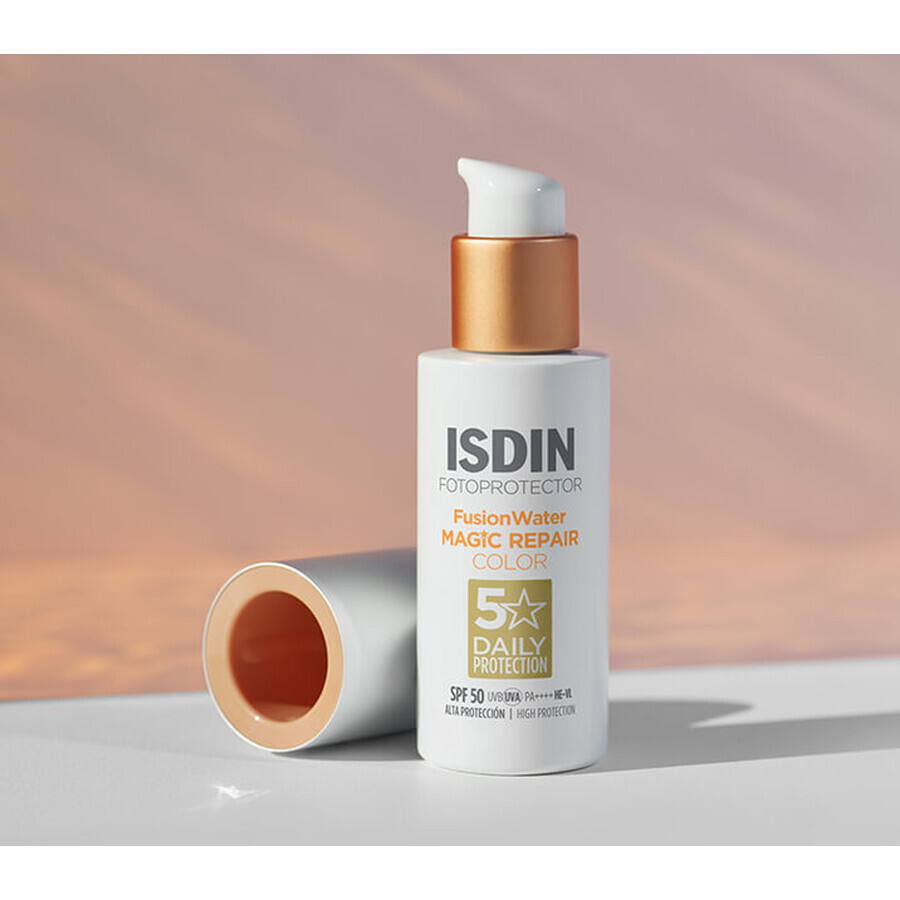 Isdin Fusion Water Age Repair zonbeschermingsvloeistof voor gezicht met SPF 50, 50 ml