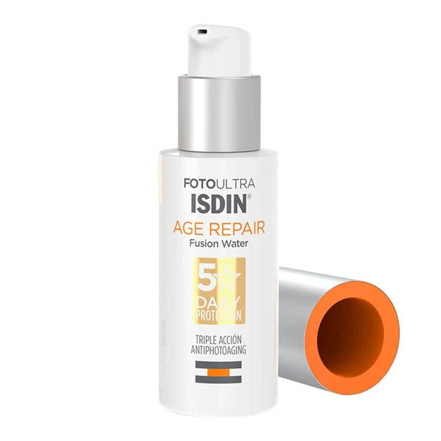 Isdin Fusion Water Age Repair zonbeschermingsvloeistof voor gezicht met SPF 50, 50 ml