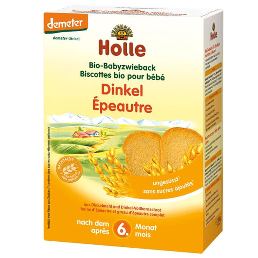 Holle Biscotti di farro Bio, integrali, dopo 6 mesi, 200 g