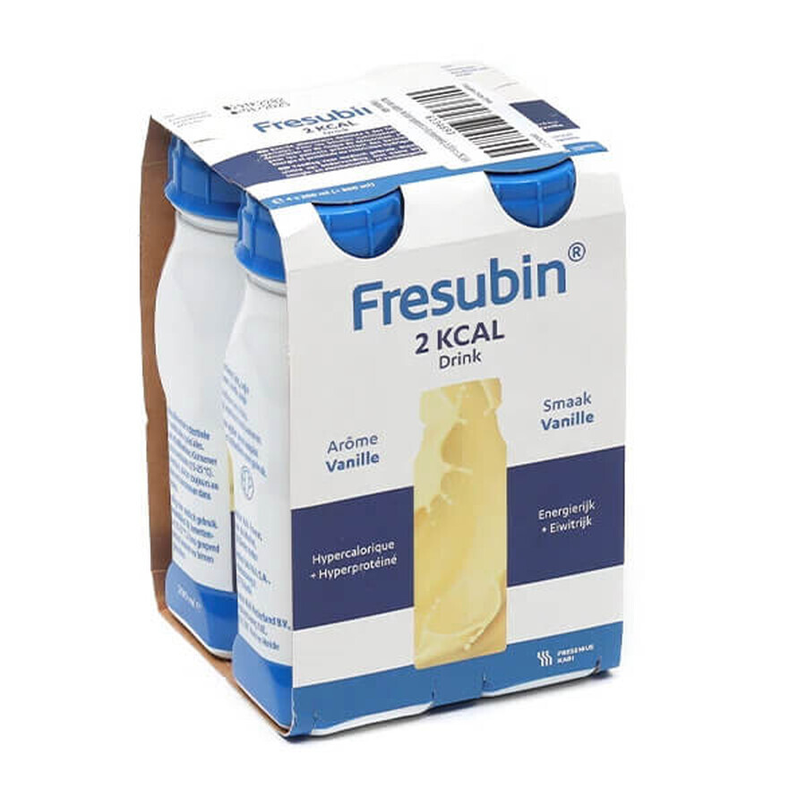 Fresubin 2kcal boisson à la vanille, 4 x 200ml, Fresenius Kabi