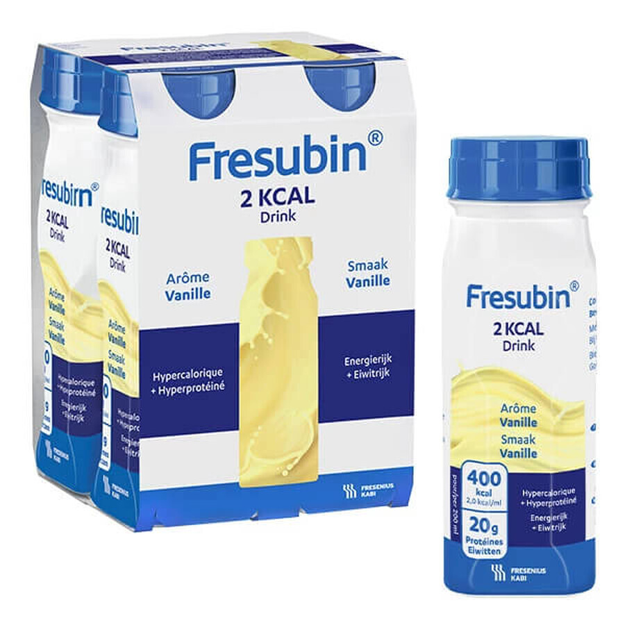 Fresubin 2kcal boisson à la vanille, 4 x 200ml, Fresenius Kabi