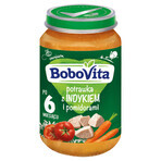 BoboVita Dinner, piatto a base di tacchino e pomodoro, dopo 6 mesi, 190 g