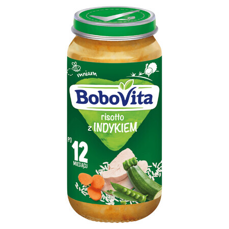 BoboVita Lunch, risotto de pavo, después de 12 meses, 250 g