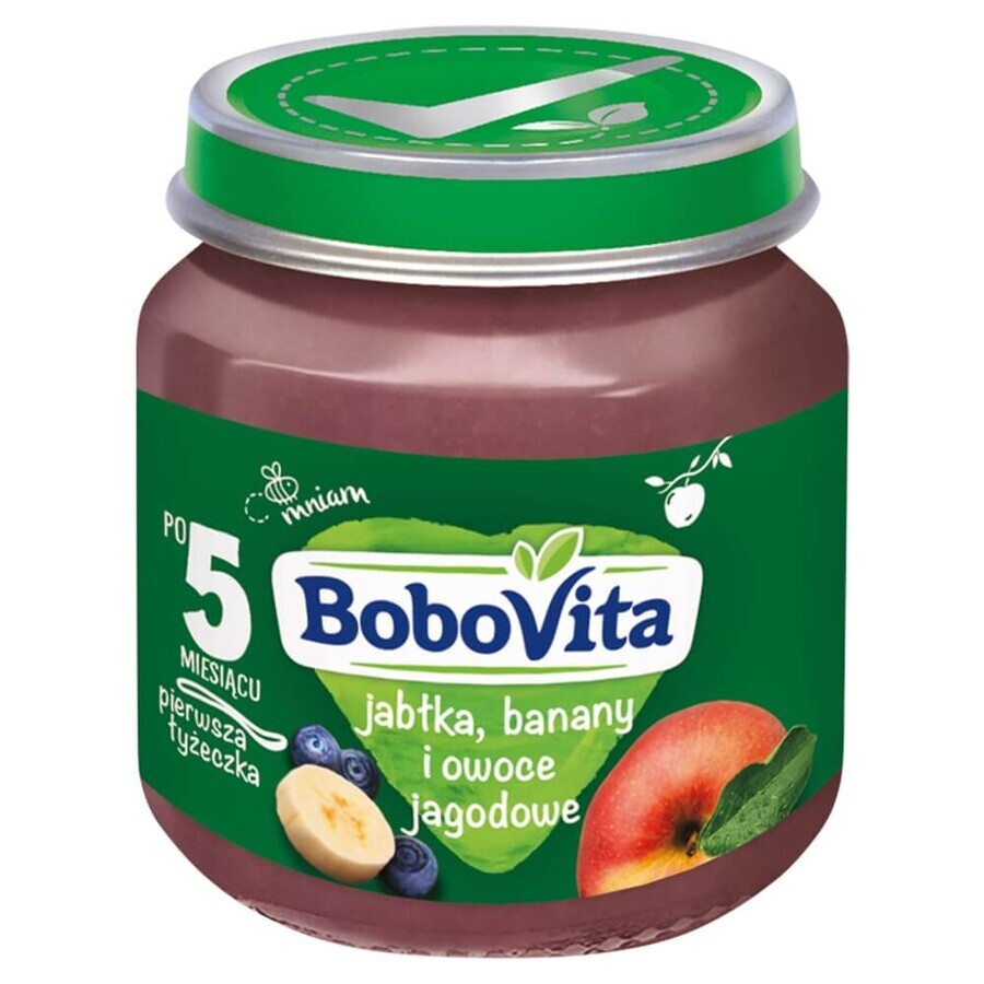 BoboVita Dessert, Banane, Apfel und Beeren, nach 5 Monaten, 125 g