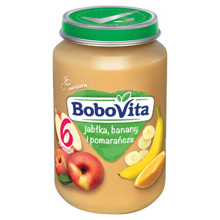 BoboVita Dessert, apples, bananas and oranges, after 6 months, 190 g