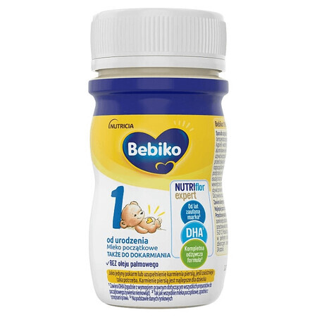 Bebiko 1 Nutriflor Expert, ready-to-drink infant milk, from birth, 90 ml