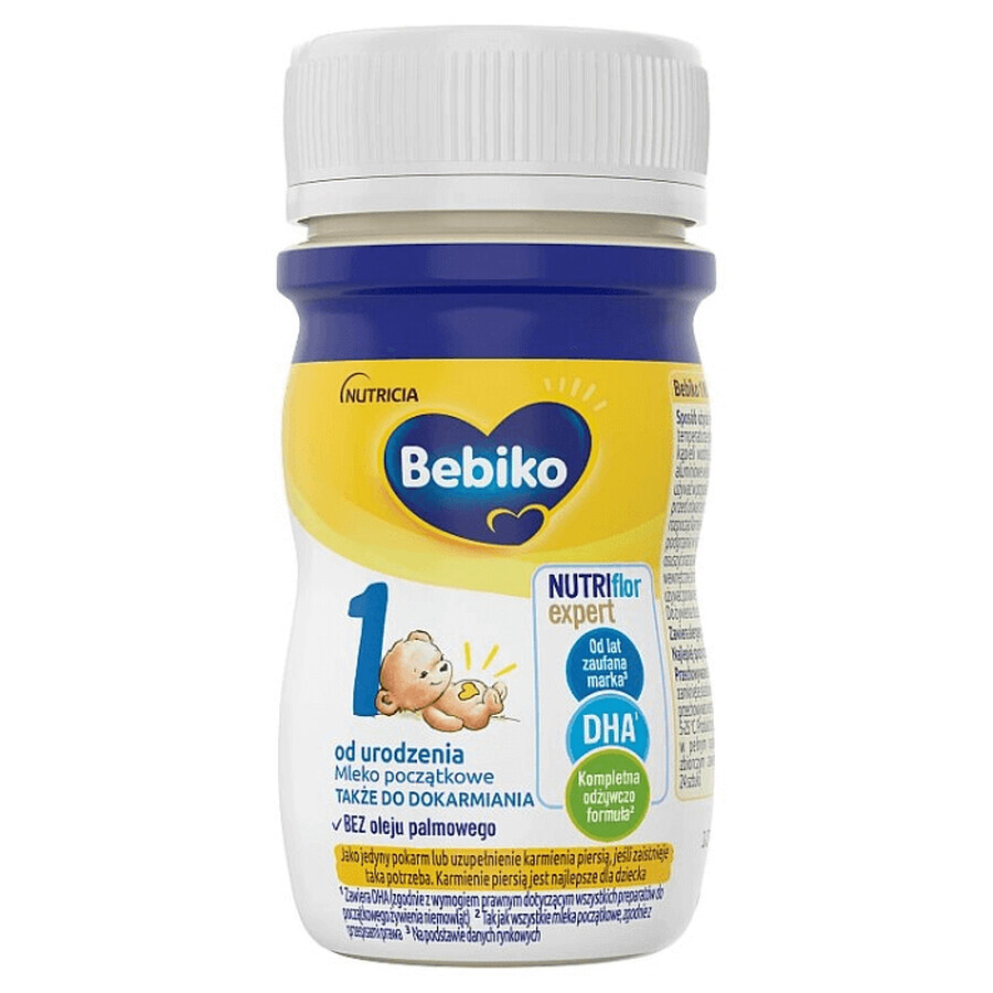 Bebiko 1 Nutriflor Expert, ready-to-drink infant milk, from birth, 90 ml