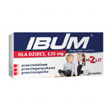 Ibum voor kinderen 125 mg, zetpillen vanaf 2 jaar, 10 stuks