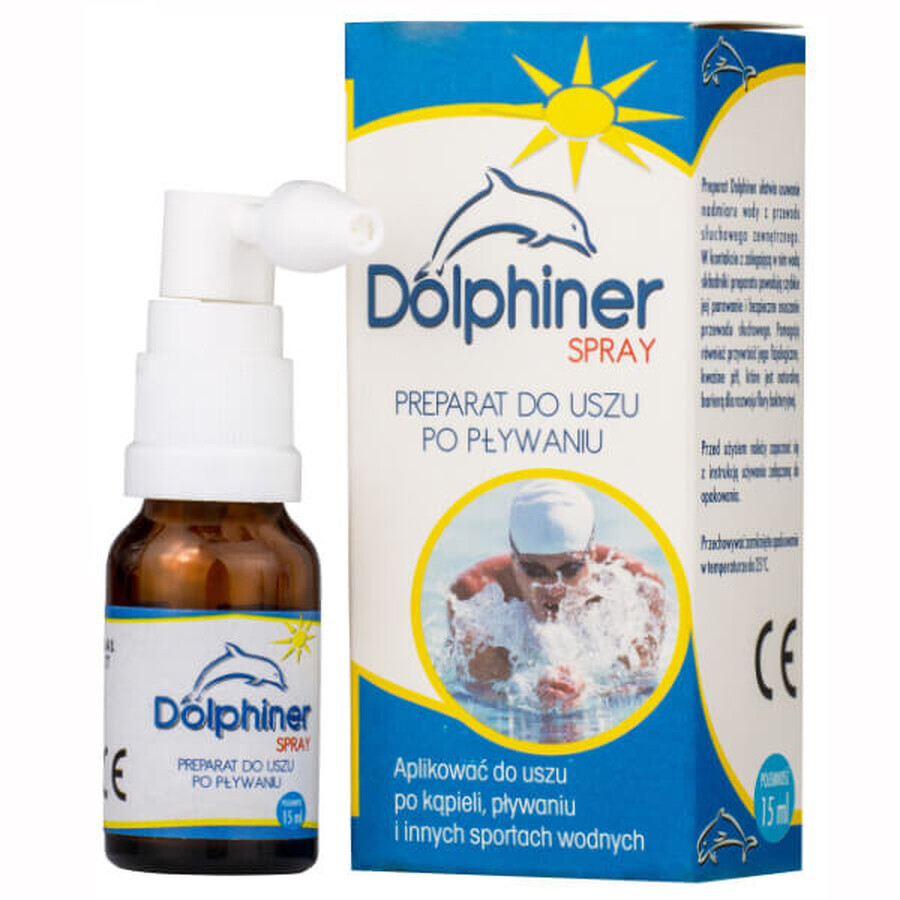 Dolphiner, oorpreparaat na zwemmen, spray, 15 ml