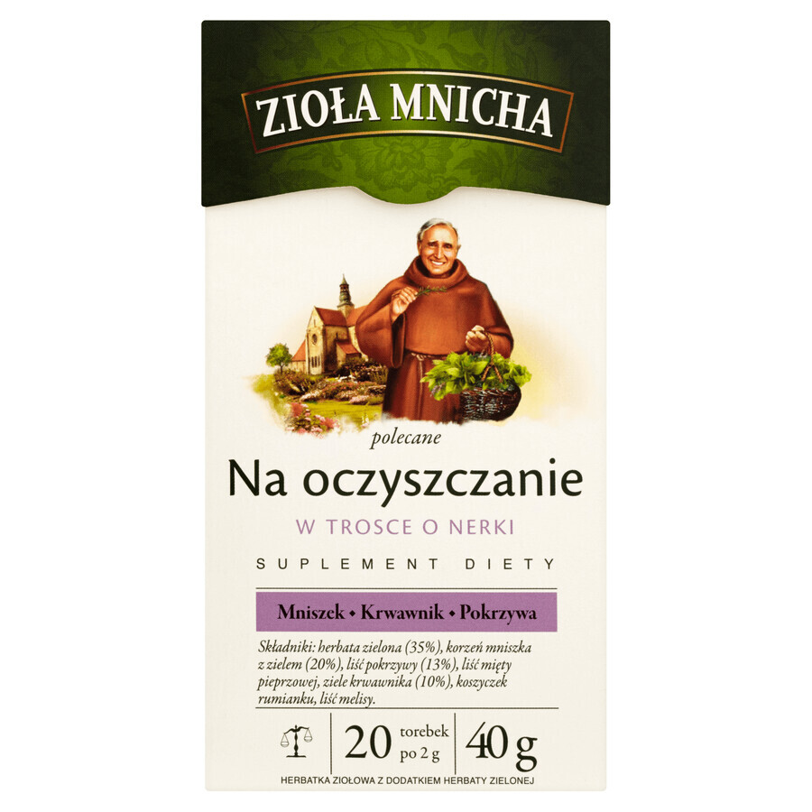 Herbapol Zioła Mnicha Na Oczyszczanie, herbal tea, 2 gx 20 sachets