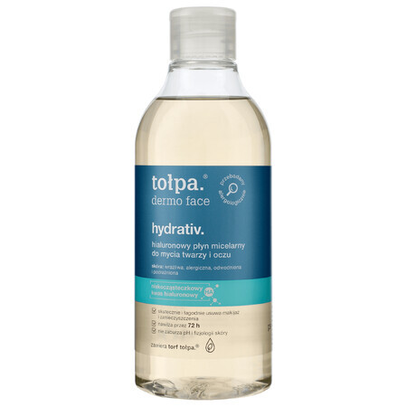 Tolpa Dermo Face, Hydrativ, micellar liquid for face and eyes, moisturizing, 400 ml