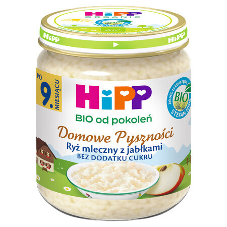 HiPP Delizie fatte in casa Bio, riso al latte con mele, dopo 9 mesi, 200 g