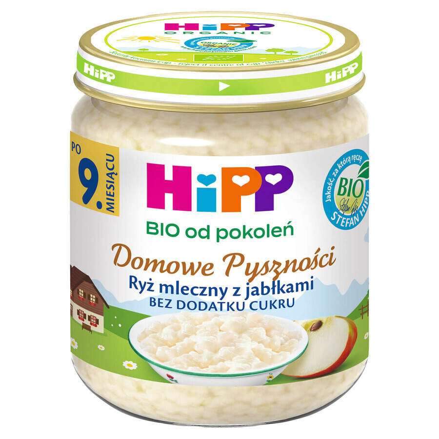 HiPP Delizie fatte in casa Bio, riso al latte con mele, dopo 9 mesi, 200 g