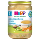 Sopa HiPP Bio, sopa de eneldo con arroz y pavo, después de 7 meses, 190 g