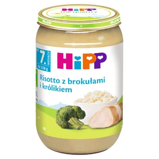 HiPP Schotel, risotto met broccoli en konijn, na 7 maanden, 220 g