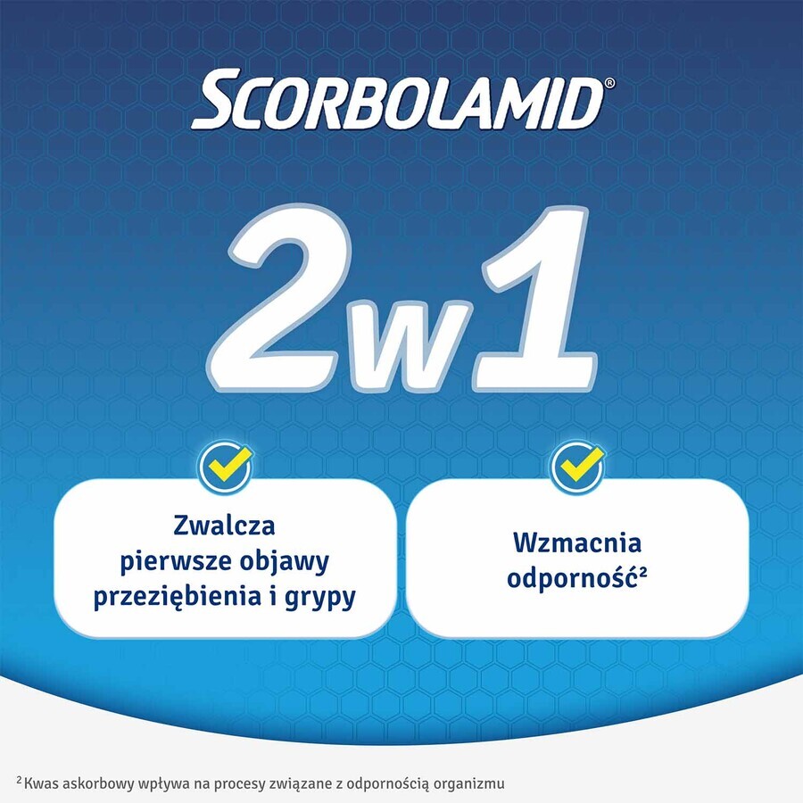 Scorbolamide 300 mg +100 mg + 5 mg, 20 geïrriteerde tabletten