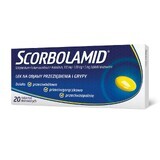 Scorbolamide 300 mg +100 mg + 5 mg, 20 geïrriteerde tabletten