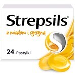 Strepsils met honing en citroen 1,2 mg + 0,6 mg, 24 harde zuigtabletten