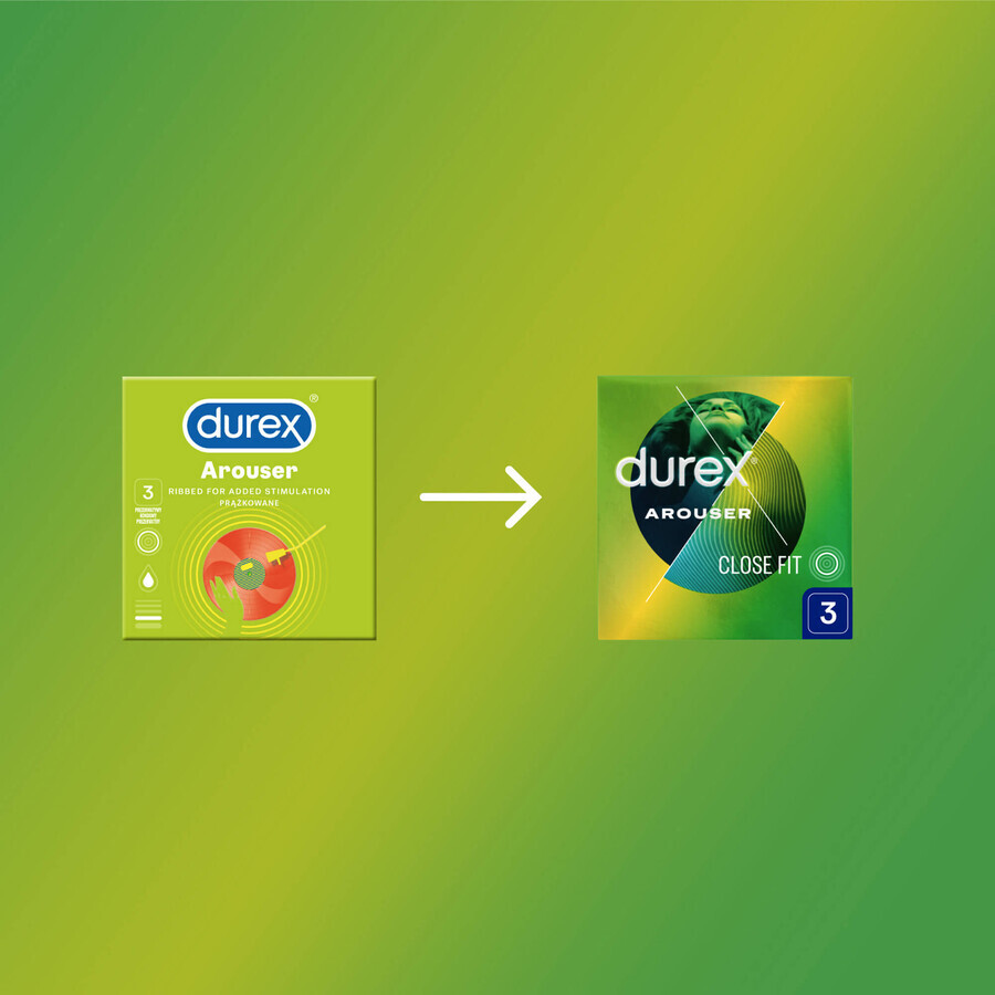 Durex Arouser, gerippte Kondome, 3 Stück