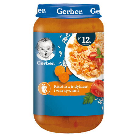 Gerber Junior, Dinner risotto with turkey and vegetables, after 12 months, 250 g