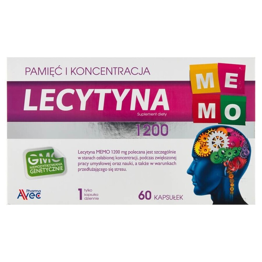 MEMO Lecithine 1200 mg, 60 capsules