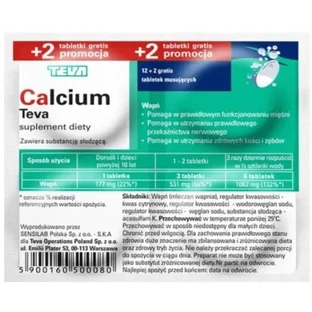Calcium Teva, 14 bruistabletten