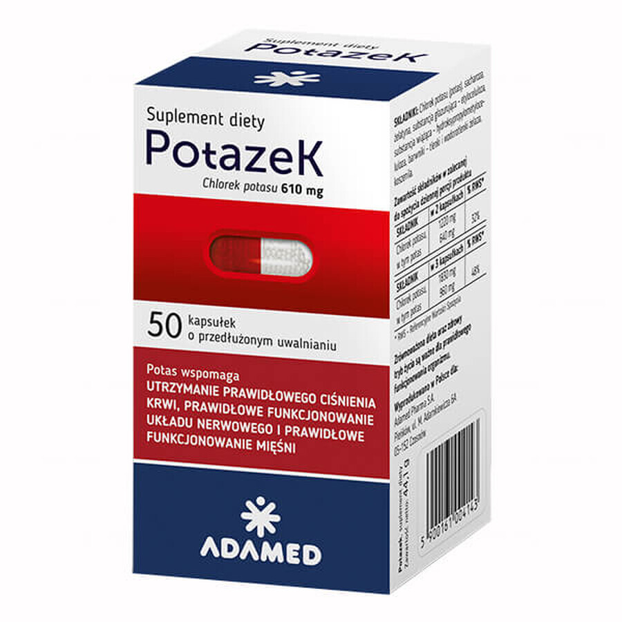 Potazek, 50 capsule cu eliberare prelungită