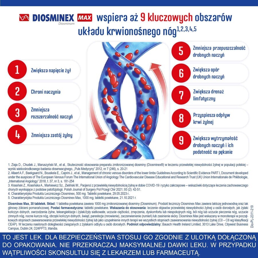 Diosminex Max 1000 mg, 30 comprimés pelliculés