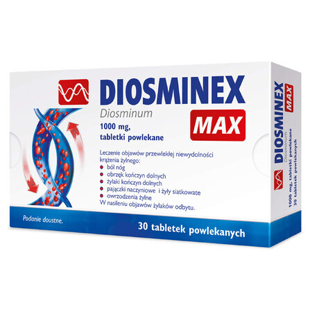 Diosminex Max 1000 mg, 30 comprimés pelliculés